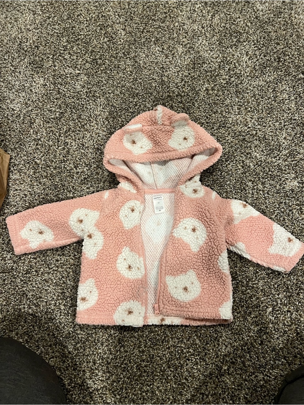 Carter's Pink and White Sherpa Jacket
